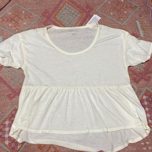 American Eagle Burnout Peplum Tee